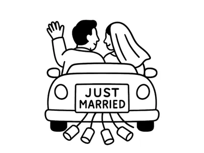 Illustration zur Aufgabe: Hochzeitsfahrzeug mieten