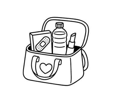Illustration zur Aufgabe: Notfalltasche packen