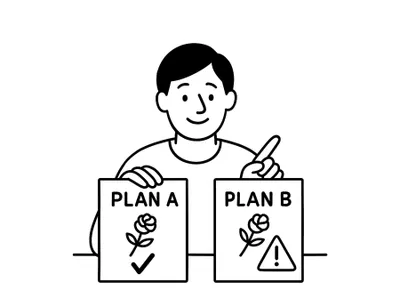 Illustration zur Aufgabe: Plan B vorbereiten