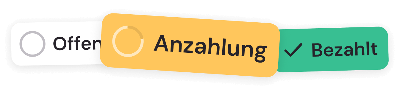 Screenshot: Budget-Ansicht mit markierten bezahlten Kosten