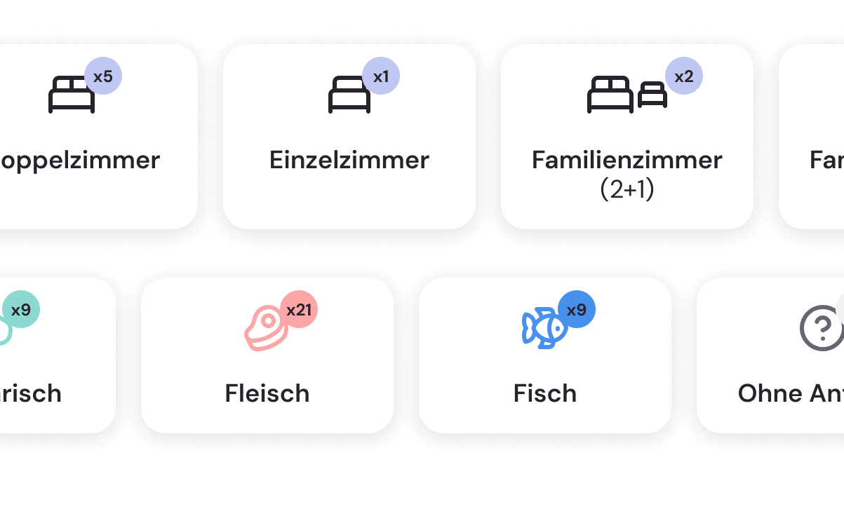 Screenshot: Verwaltung von Gästebedürfnissen und Anforderungen